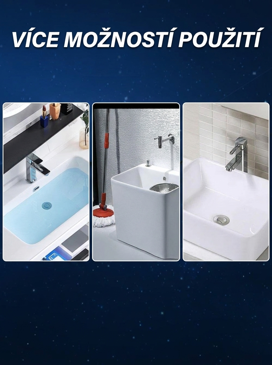 Univerzální použití – koupelna, kuchyně i úklidový dřez
